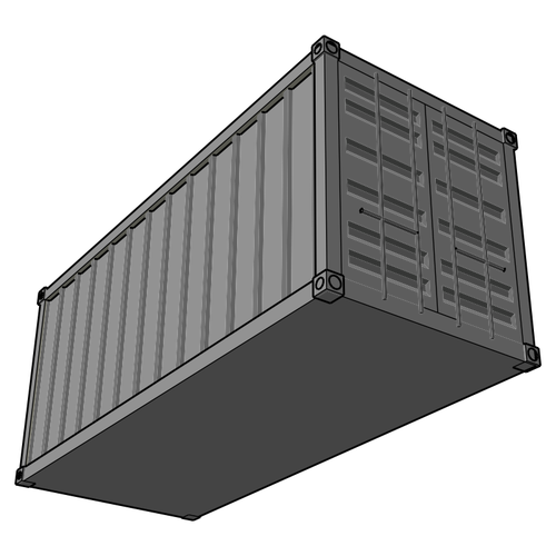 Shipping Container-Vektor-Bild